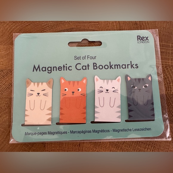 Rex London Magnetic Cat Bookmarks Set of 4.Book lovers. Cat lovers. Kawaii. Cute - Picture 3 of 7